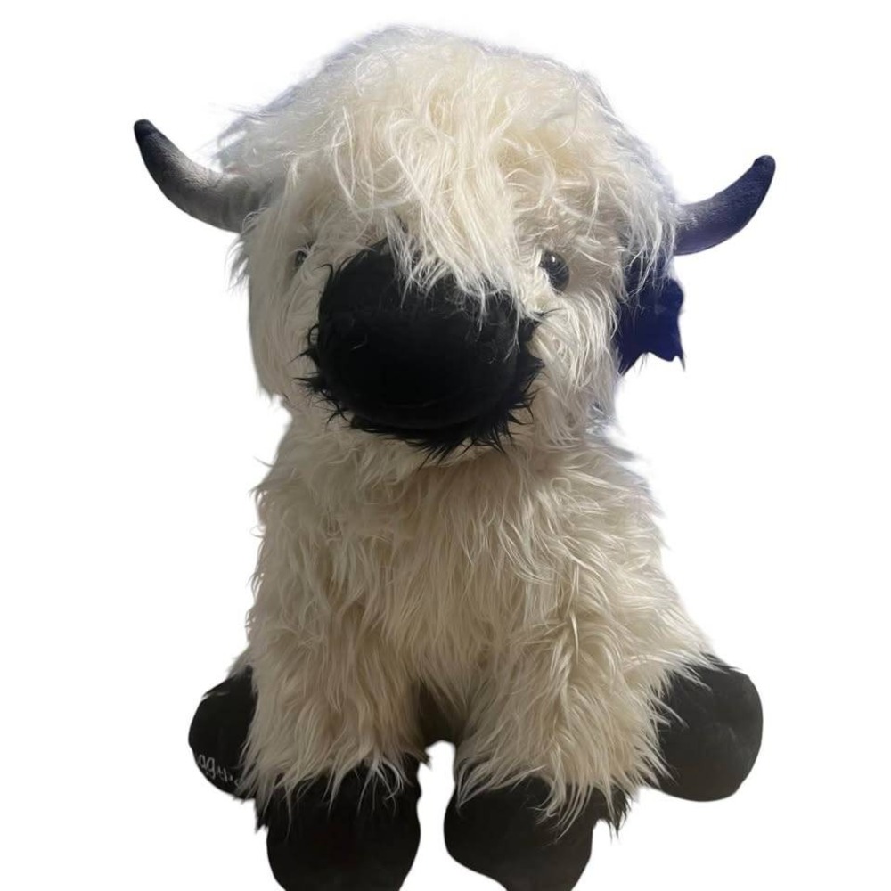 SnugglePals 16" Jumbo Black & White Highland Cow Weighted Plush Toy
